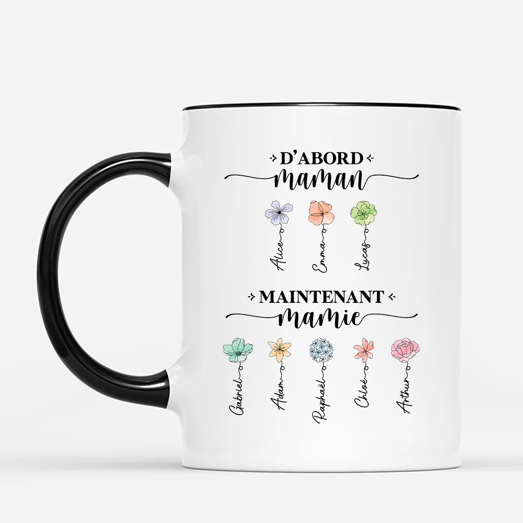 Mug personnalisé mamie – D'abord Maman, Maintenant Mamie - Image 2