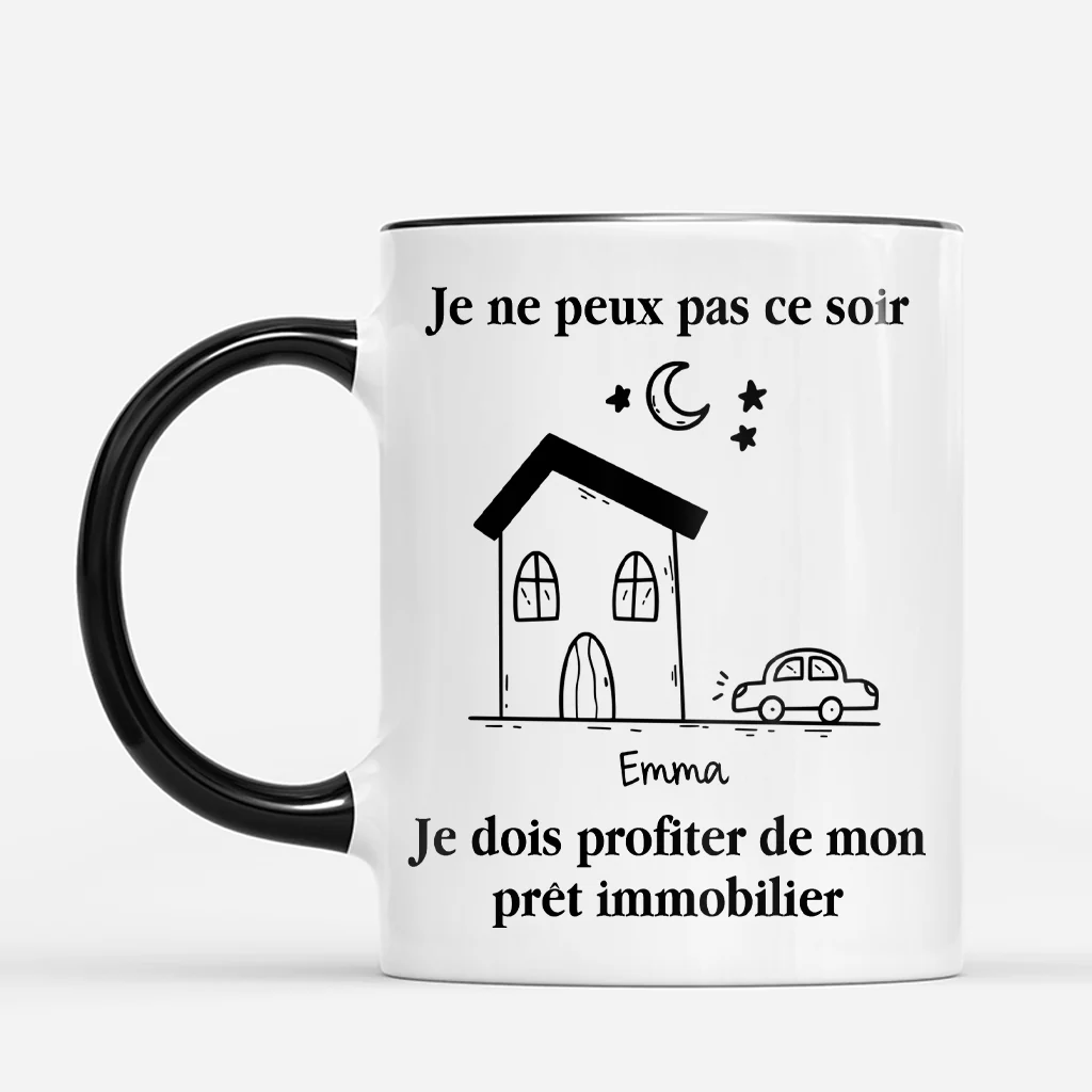 Mug Personnalisé Femme Homme - Profiter De Ma Nouvelle Maison