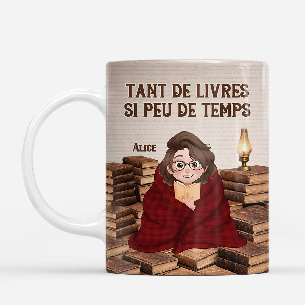 Mug Personnalisé Femme/Homme - Tant De Livres Si Peu De Temps