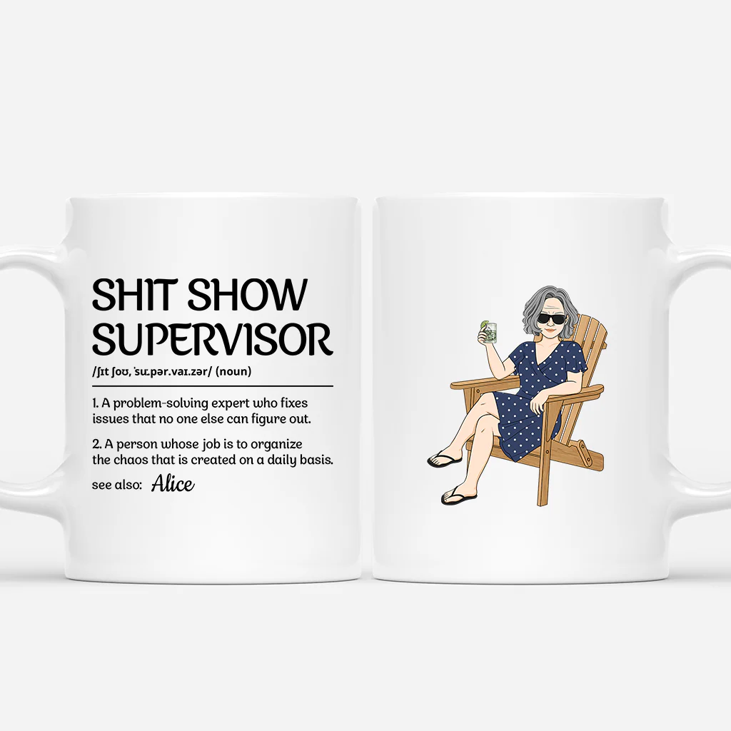 Mug Personnalisé - Superviseur Du Bordel Avec Visage