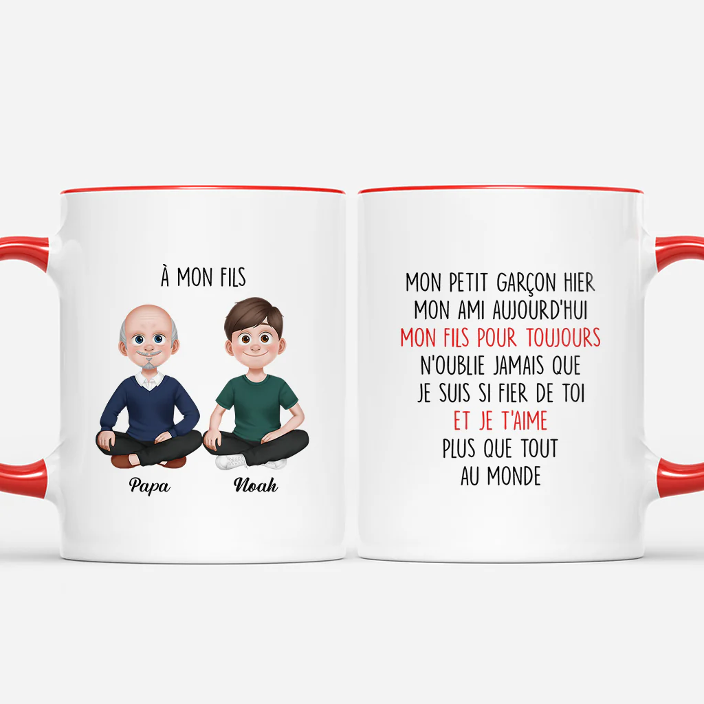 Mug Personnalisé Fille/Fils/Petit-fils/Petite-fille - Je Suis Fier De Toi