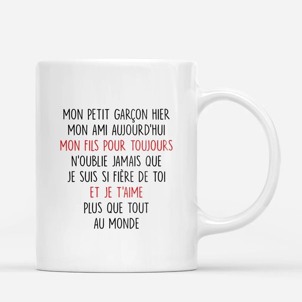 Mug Personnalisé Fille/Fils/Petit-fils/Petite-fille - Je Suis Fier De Toi - Image 3
