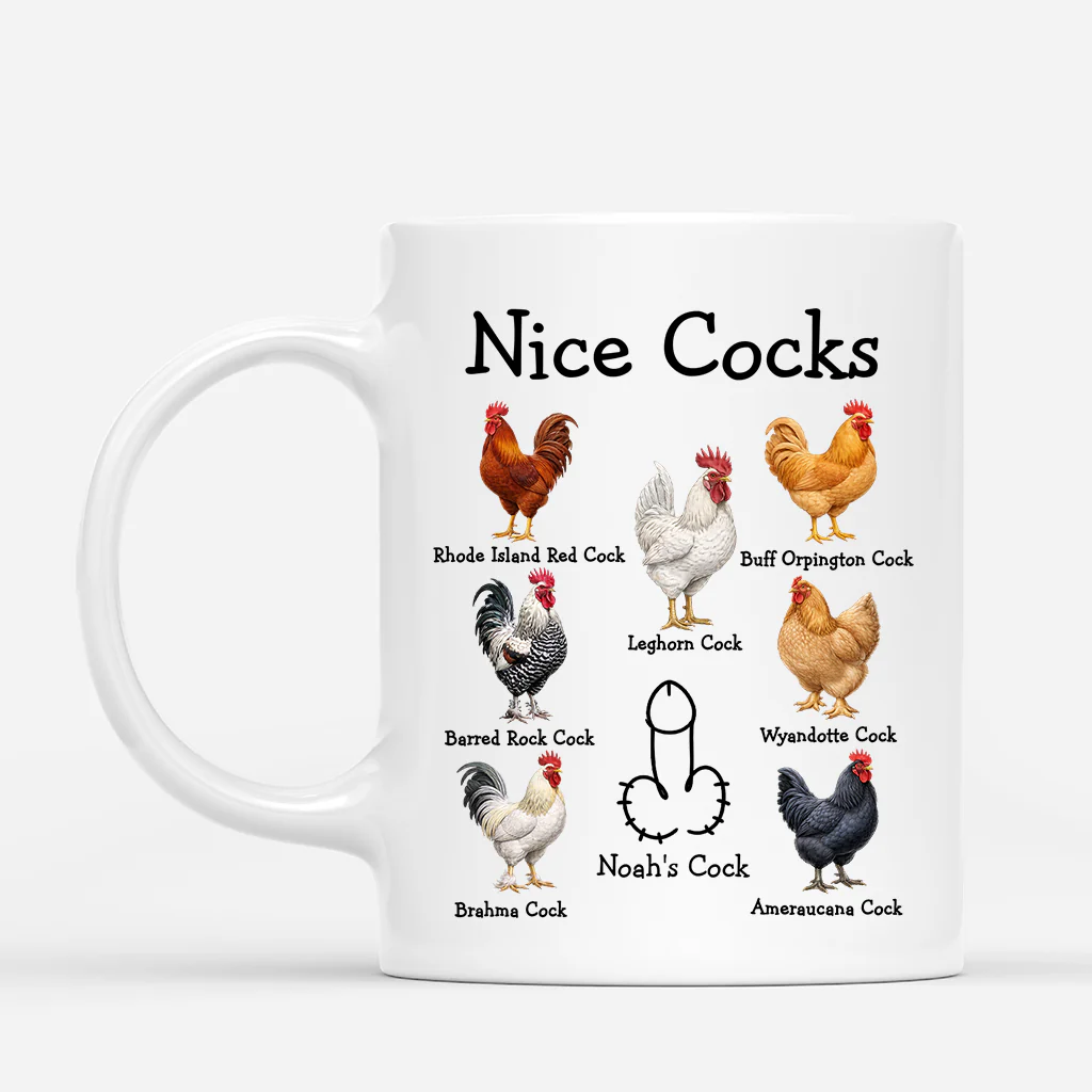 Mug Personnalisé Humour Femme/Homme Avec Jeu De Mots - Nice Cocks