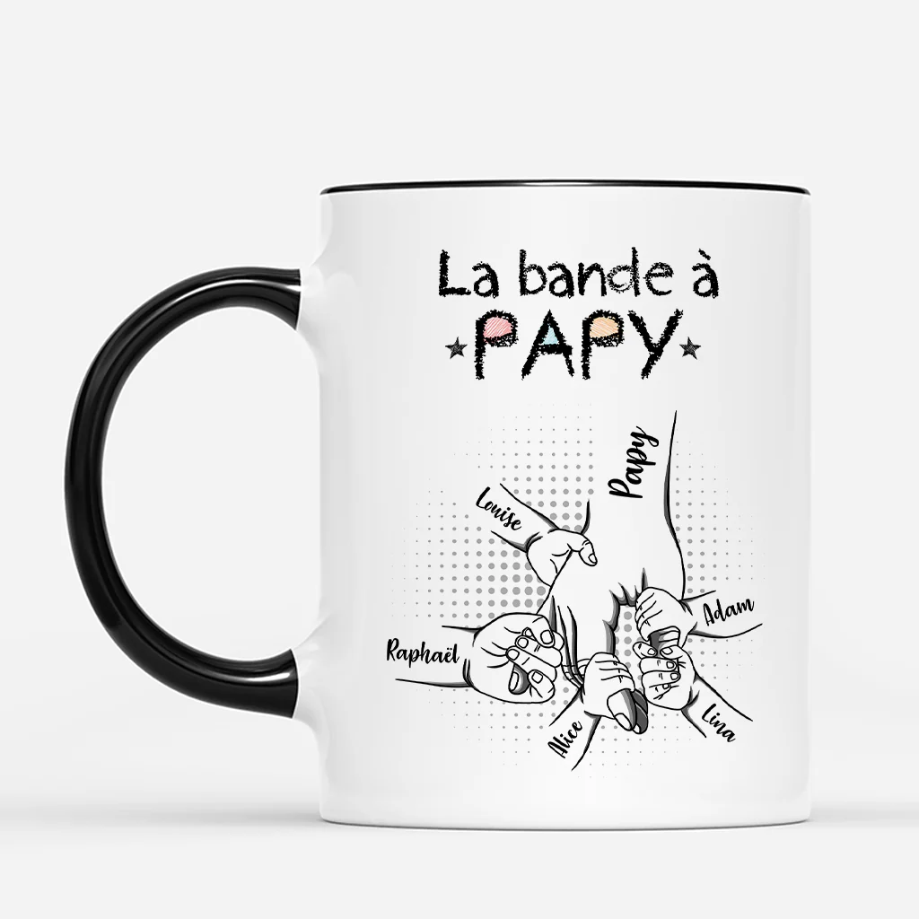 Mug Personnalisé La Bande À Papa - Design Mains Touchant - Image 2