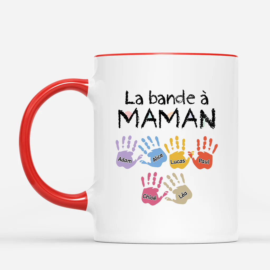 Mug Personnalisé - La Bande À Papy - Avec Empreintes De Mains Colorées - Image 2