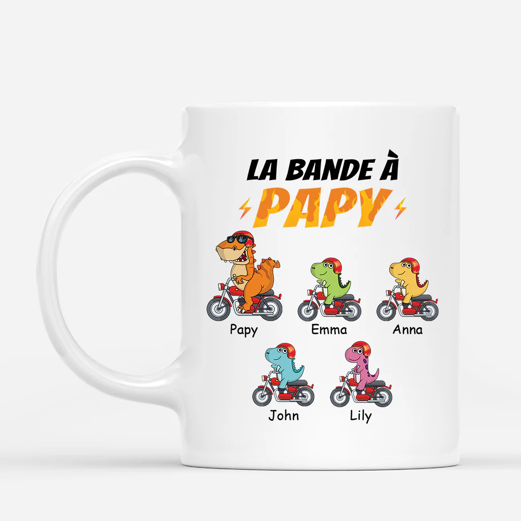 Tasse personnalisée papy – La Bande à Papy Dinosaure