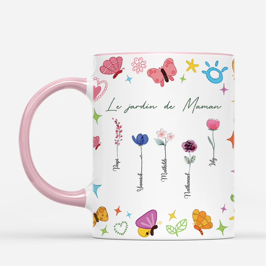 Mug Personnalisé - Le Jardin De Mamie - Dessin Crayon - Image 2