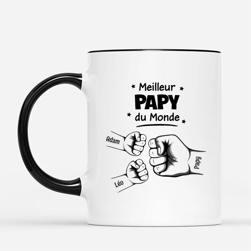 Mug Personnalisé – Meilleur Papa Du Monde - Version Simple - Image 2