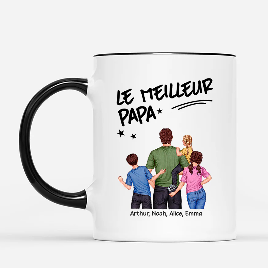 Mug Personnalisé Papa – Meilleur Papa Fort Pour Toujours - Image 2