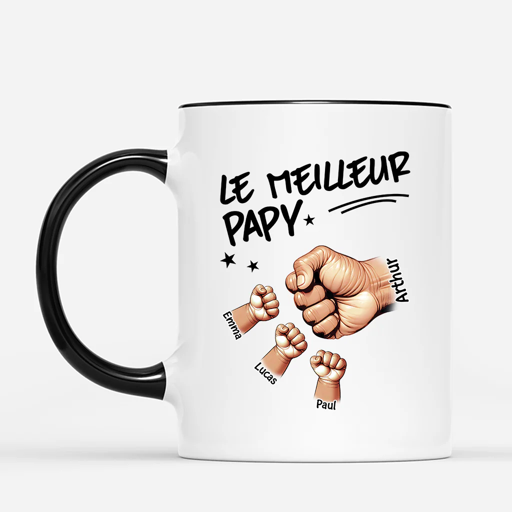 Mug Personnalisé Papa - Meilleur Papa Poings - Image 2