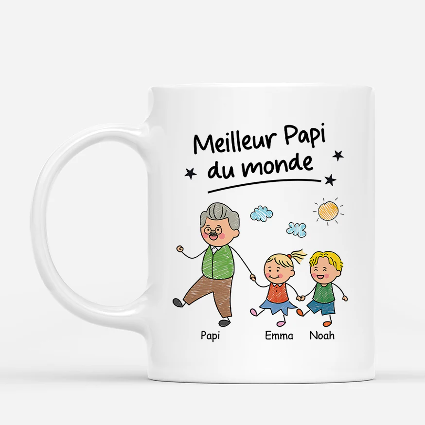 Mug Personnalisé - Meilleur Papy/Mamie Du Monde