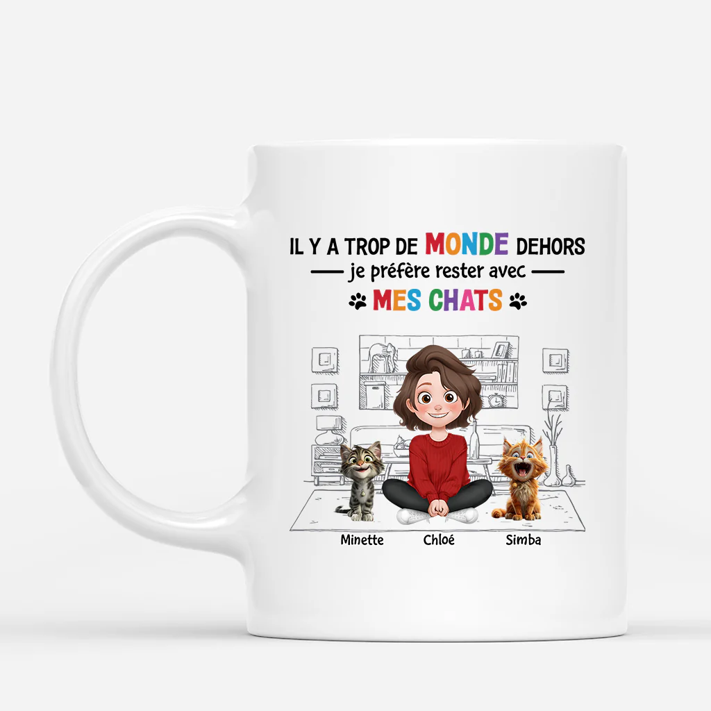 Mug Personnalisé Chat et Maître - Mieux Avec Mes Chats