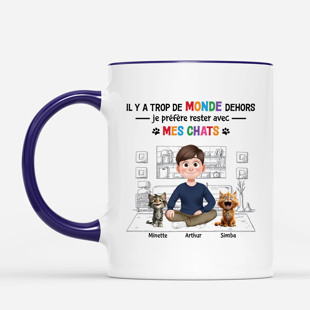 Mug Personnalisé Chat et Maître - Mieux Avec Mes Chats - Image 2
