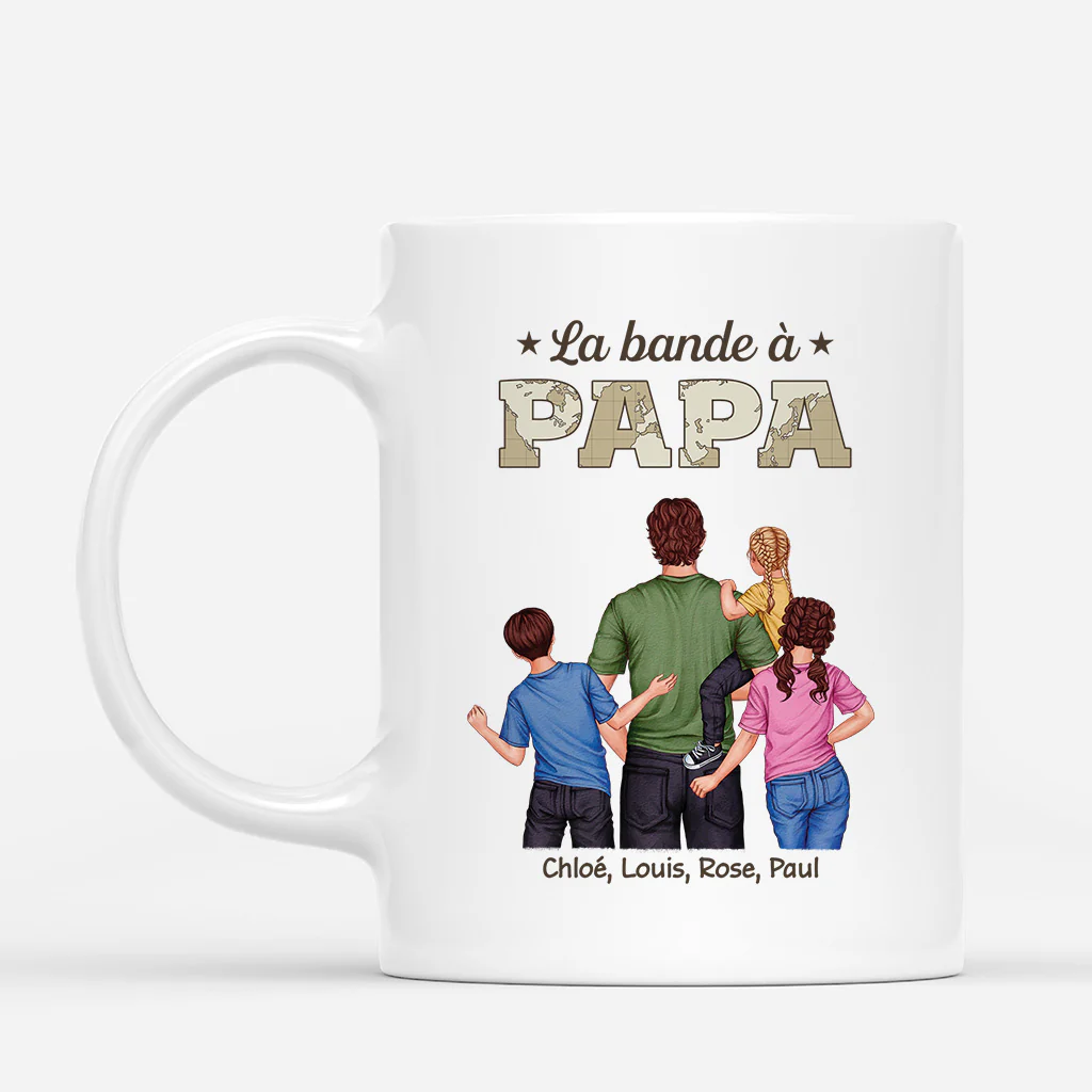 Mug Personnalisé Papa - La Bande À Papa Fort - Version Carte