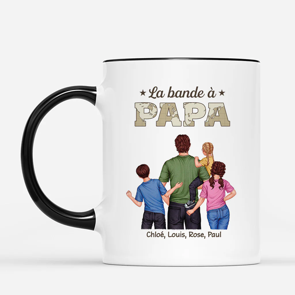Mug Personnalisé Papa - La Bande À Papa Fort - Version Carte - Image 2