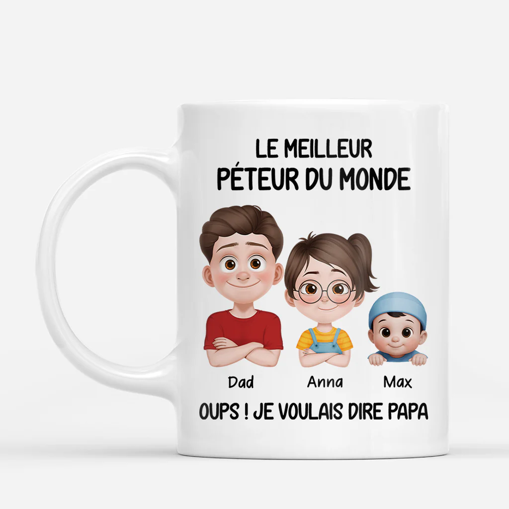 Mug Personnalisé Papa Humoristique - Le Meilleur Péteur