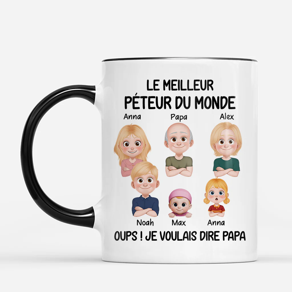 Mug Personnalisé Papa Humoristique - Le Meilleur Péteur - Image 2