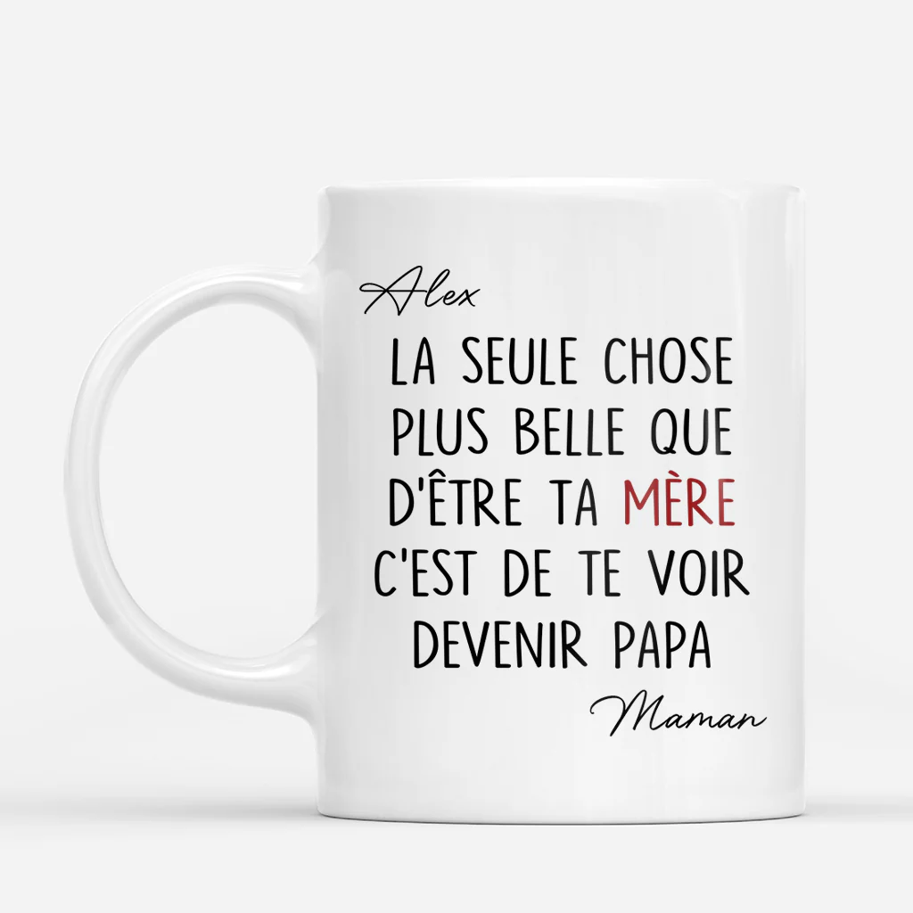 Mug Personnalisé Papa Papy - Cadeau Fête Des Pères Pour Fils Devenir Papa - Image 2