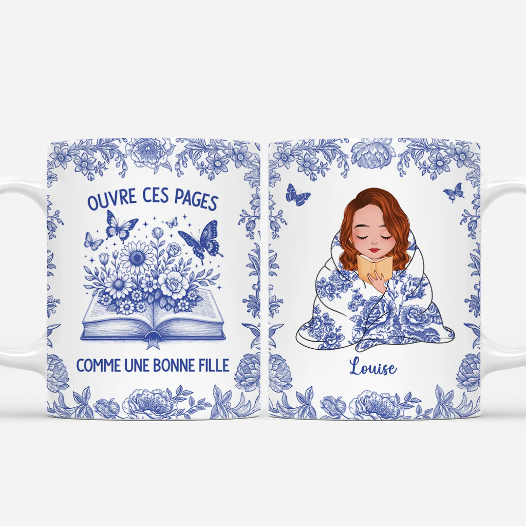 Mug Personnalisé Femme - Ouvre Ces Pages