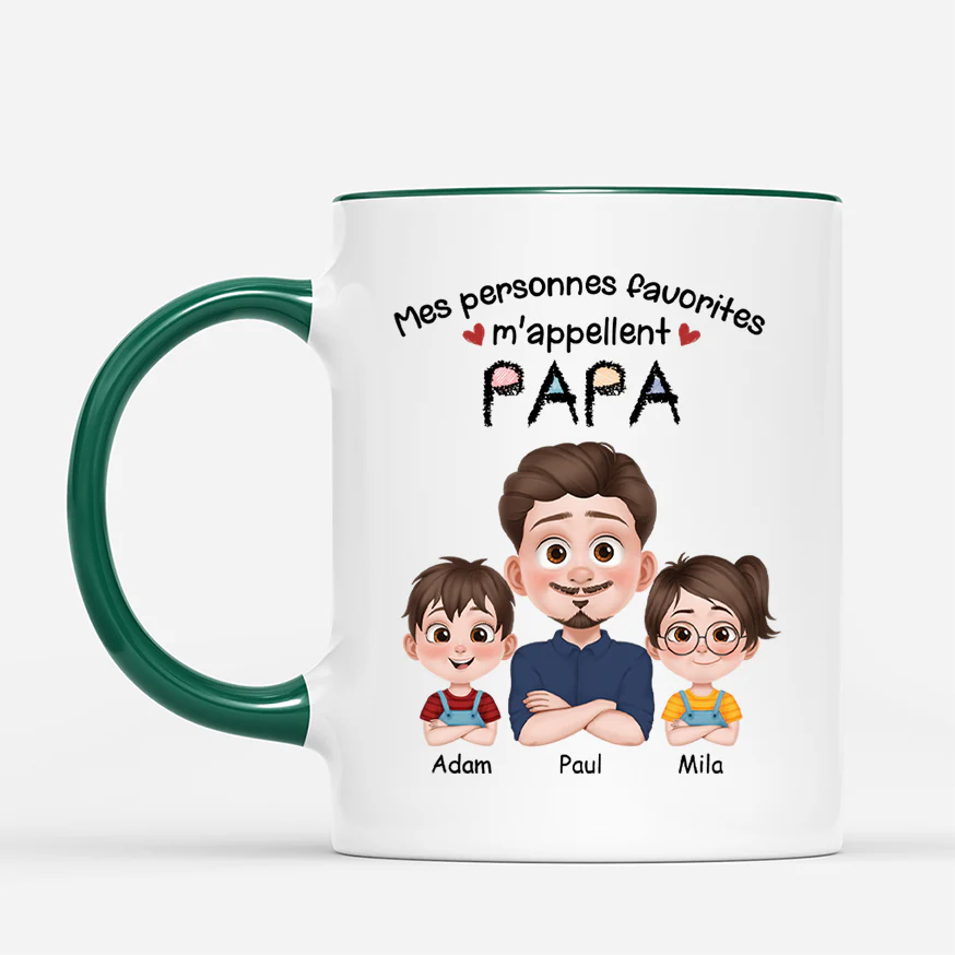 Mug Personnalisé Maman - Mes Personnes Favorites - Design Cartoon - Image 2