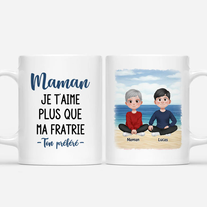 Mug Personnalisé Pour Maman/Papa - Je T’aime Plus