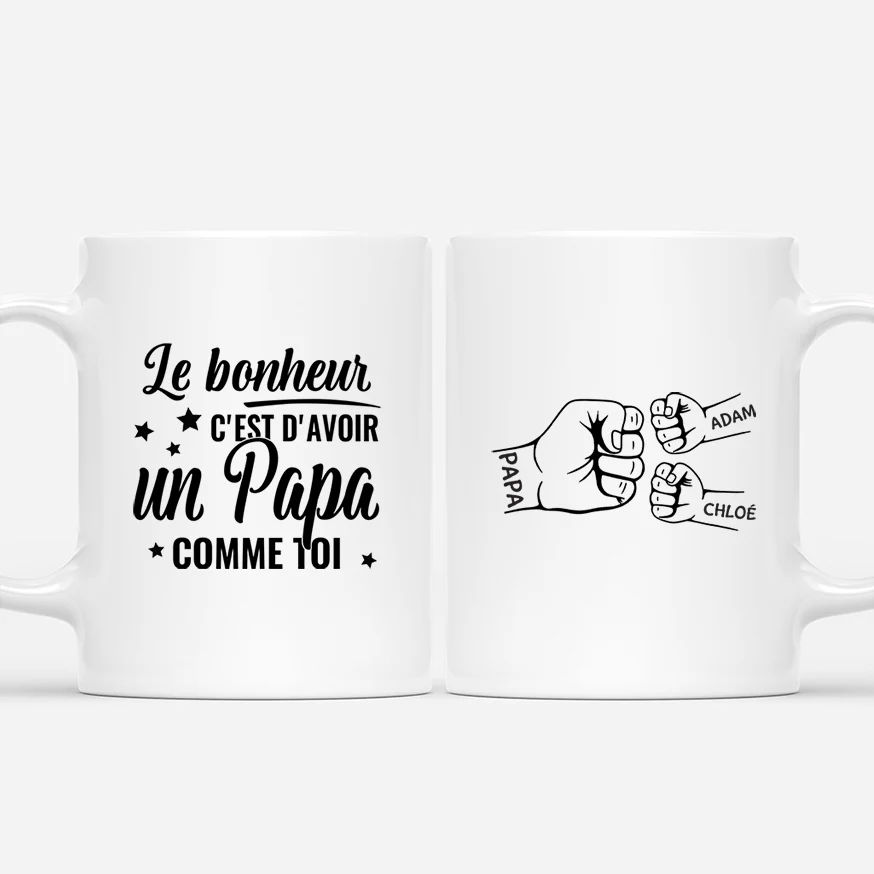 Mug Personnalisé Papa - Le Bonheur D'avoir Papa Comme Toi