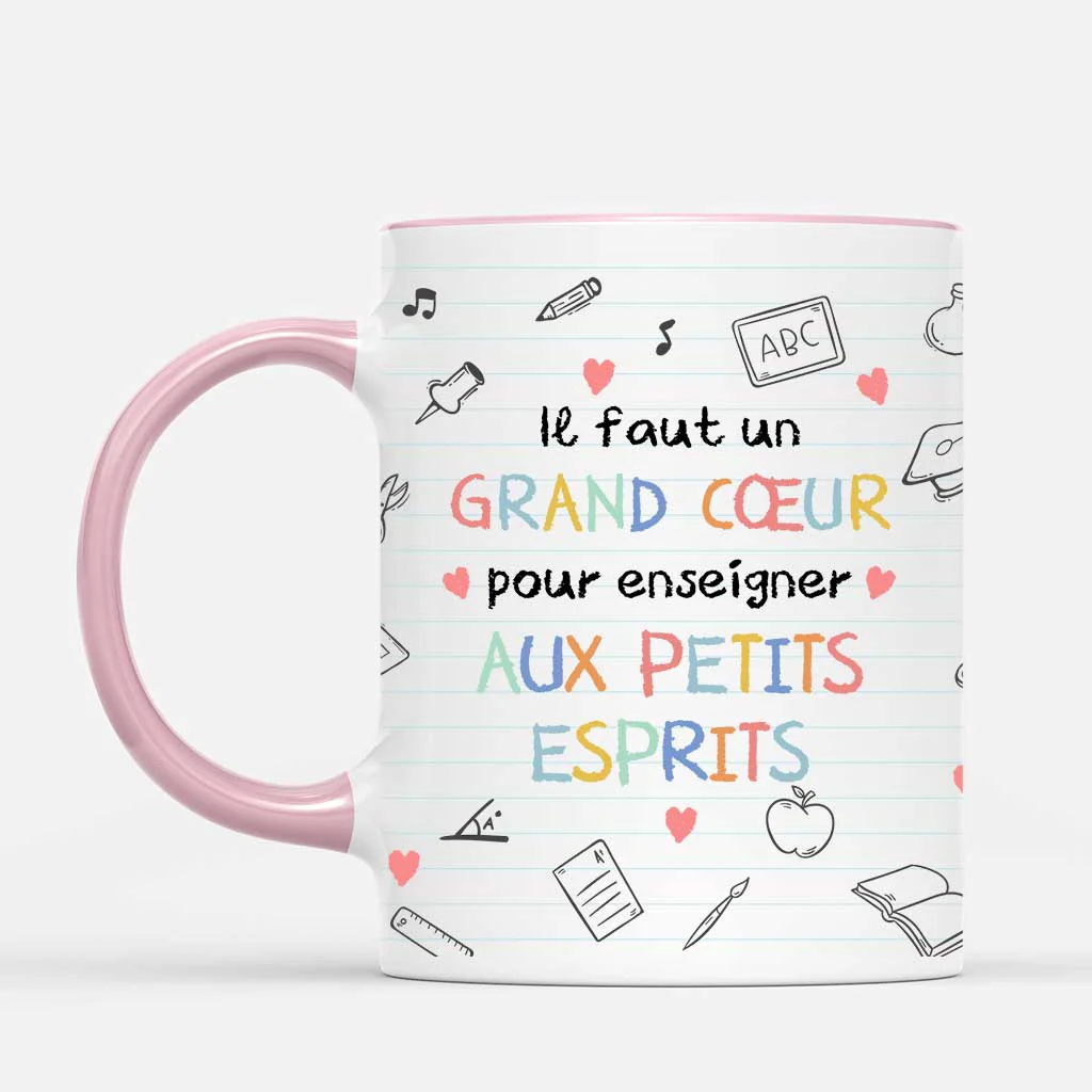 Mug Personnalisé Pour Professeur - Grand Cœur Pour Enseigner - Image 2