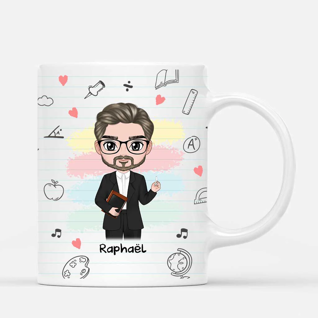 Mug Personnalisé Pour Professeur - Grand Cœur Pour Enseigner - Image 3