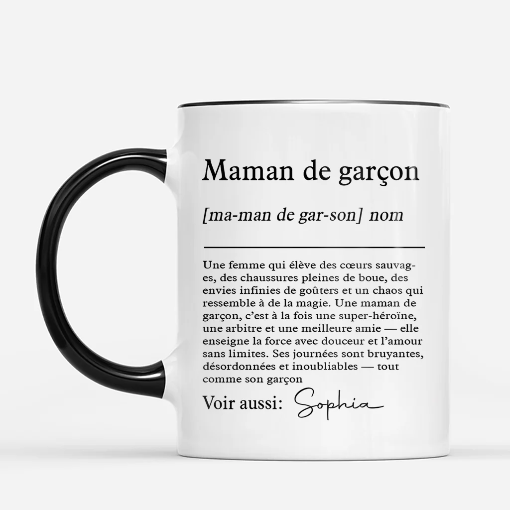 Mug Personnalisé Prénom - Cadeau Maman De Garçon Et Papa De Fille