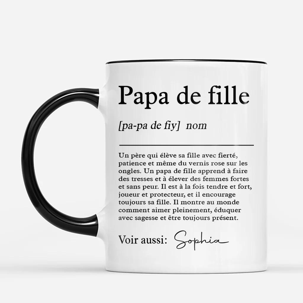 Mug Personnalisé Prénom - Cadeau Maman De Garçon Et Papa De Fille - Image 2