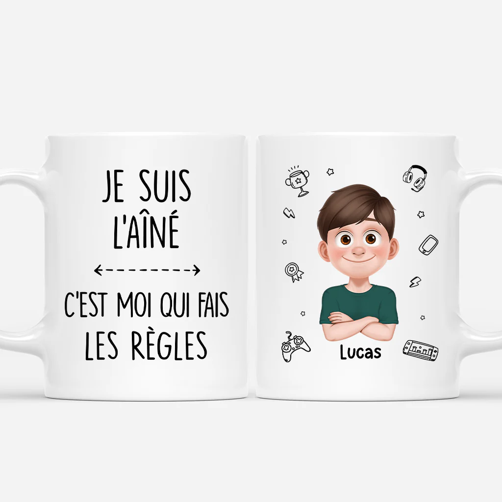 Tasse Personnalisé Frere et Soeur | Je Suis L’Aîné