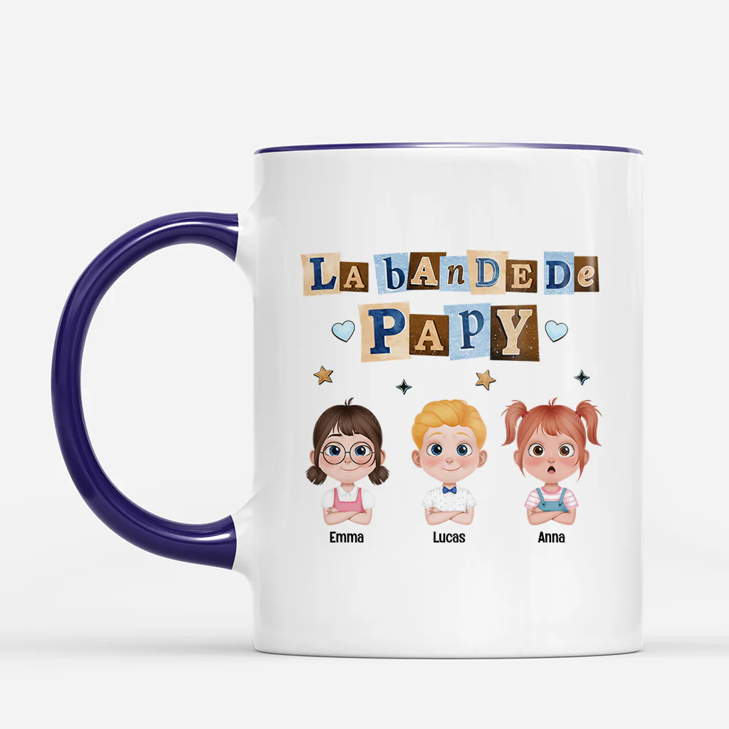 Mug Pour Maman | La Bande À Papy Mamie Style Collage Personnalisé - Image 2