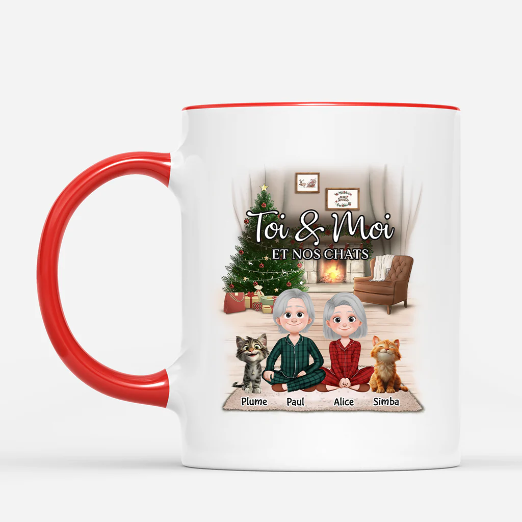 Mug Personnalisé - Toi Moi Et Notre Chat - Image 2