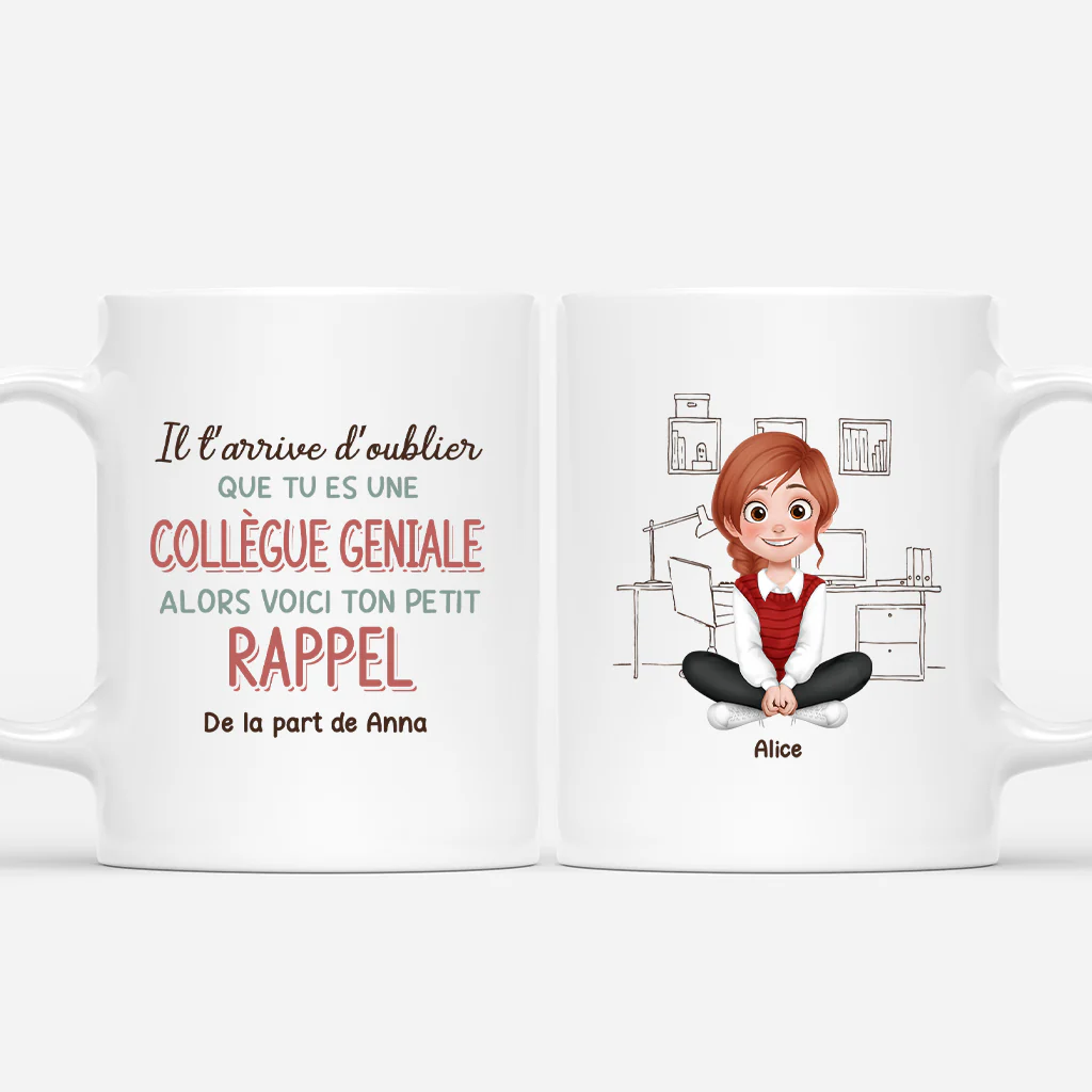 Tasse Personnalisée Collègue - Tu Es Un Collègue Génial
