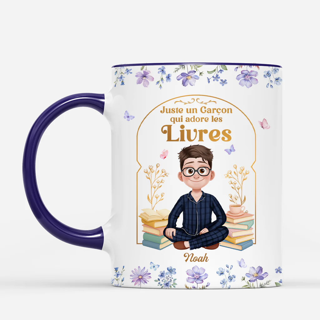 Mug Personnalisé - Une Jolie Fille Qui Aime Les Livres - Image 2