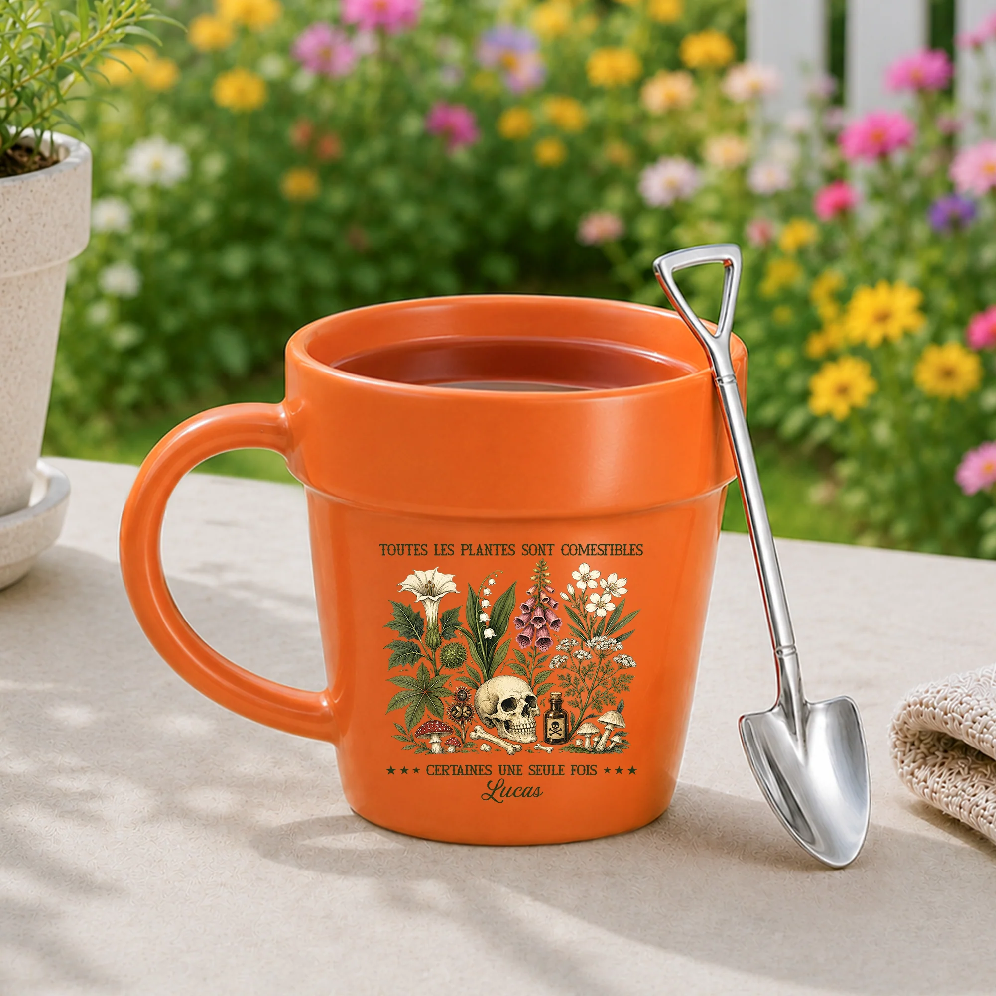 Mug Pot De Fleurs Personnalisé Femme Homme Humour - Les Plantes Comestibles Cadeau Jardinier - Image 2