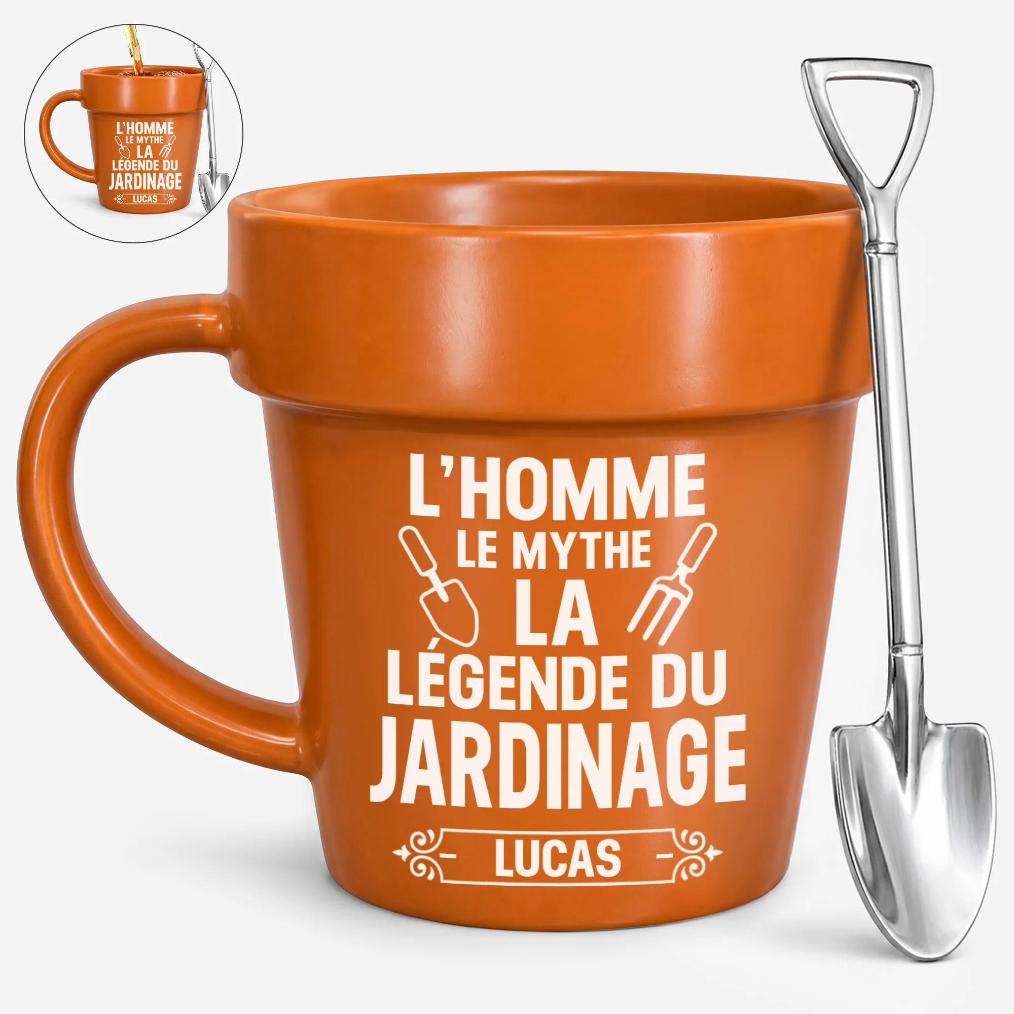 Mug Pot De Fleurs Personnalisé Femme Homme - La Légende Du Jardinage
