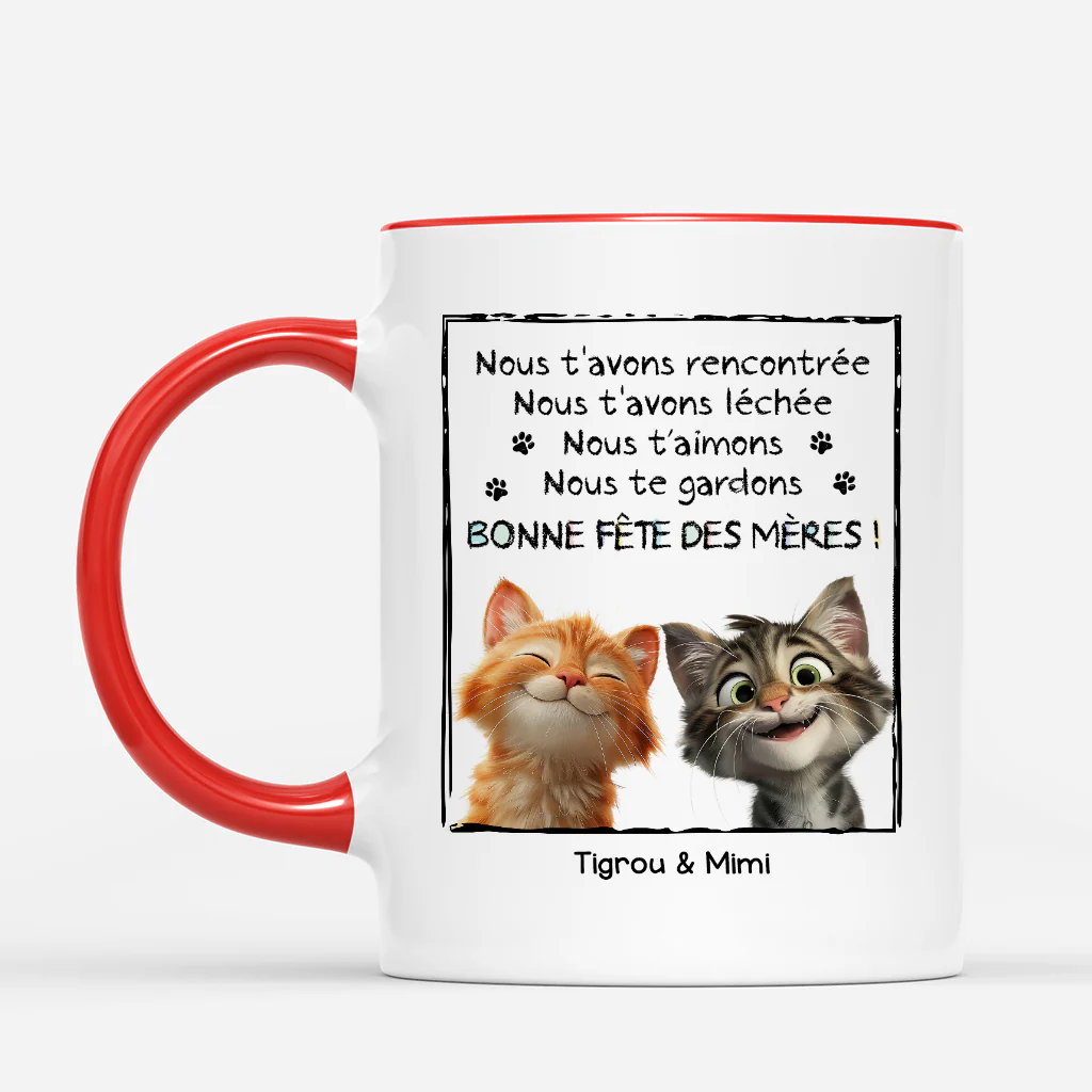 Mug Personnalisé Fête Des Pères – Bonne Fête Papa Chat - Image 2