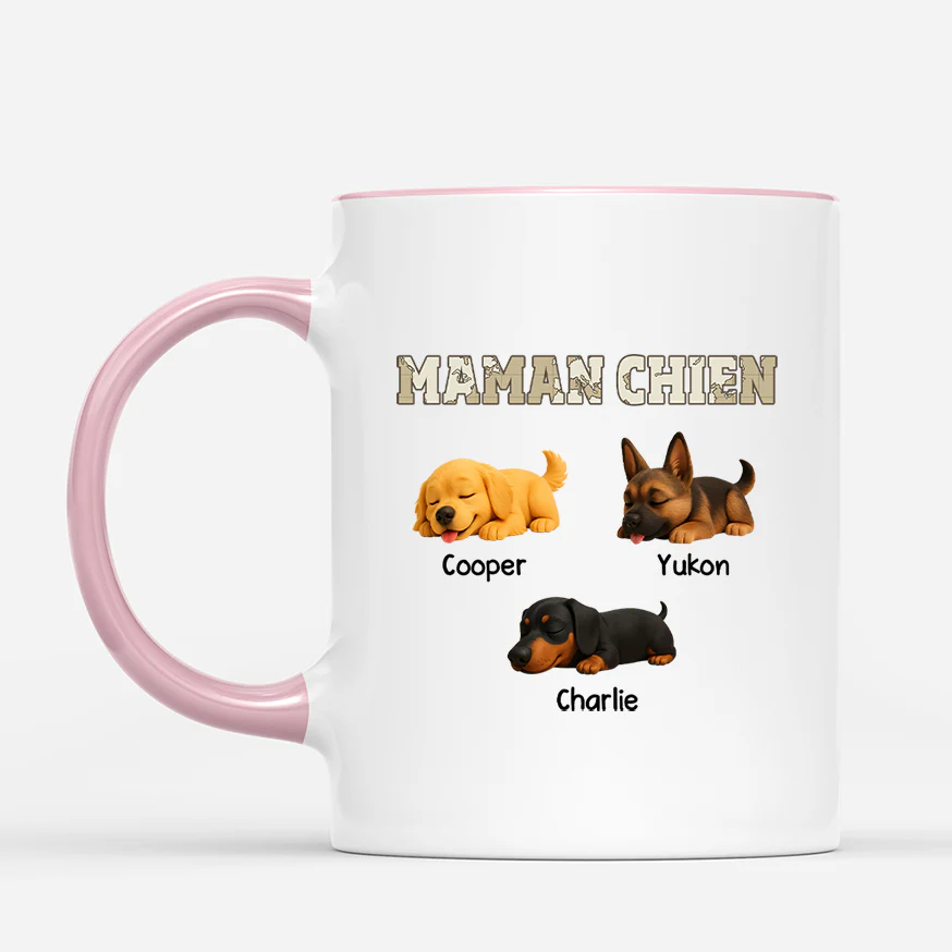 Mug Personnalisé Papa – Tasse Papa Chien Amoureux Des Animaux - Image 2