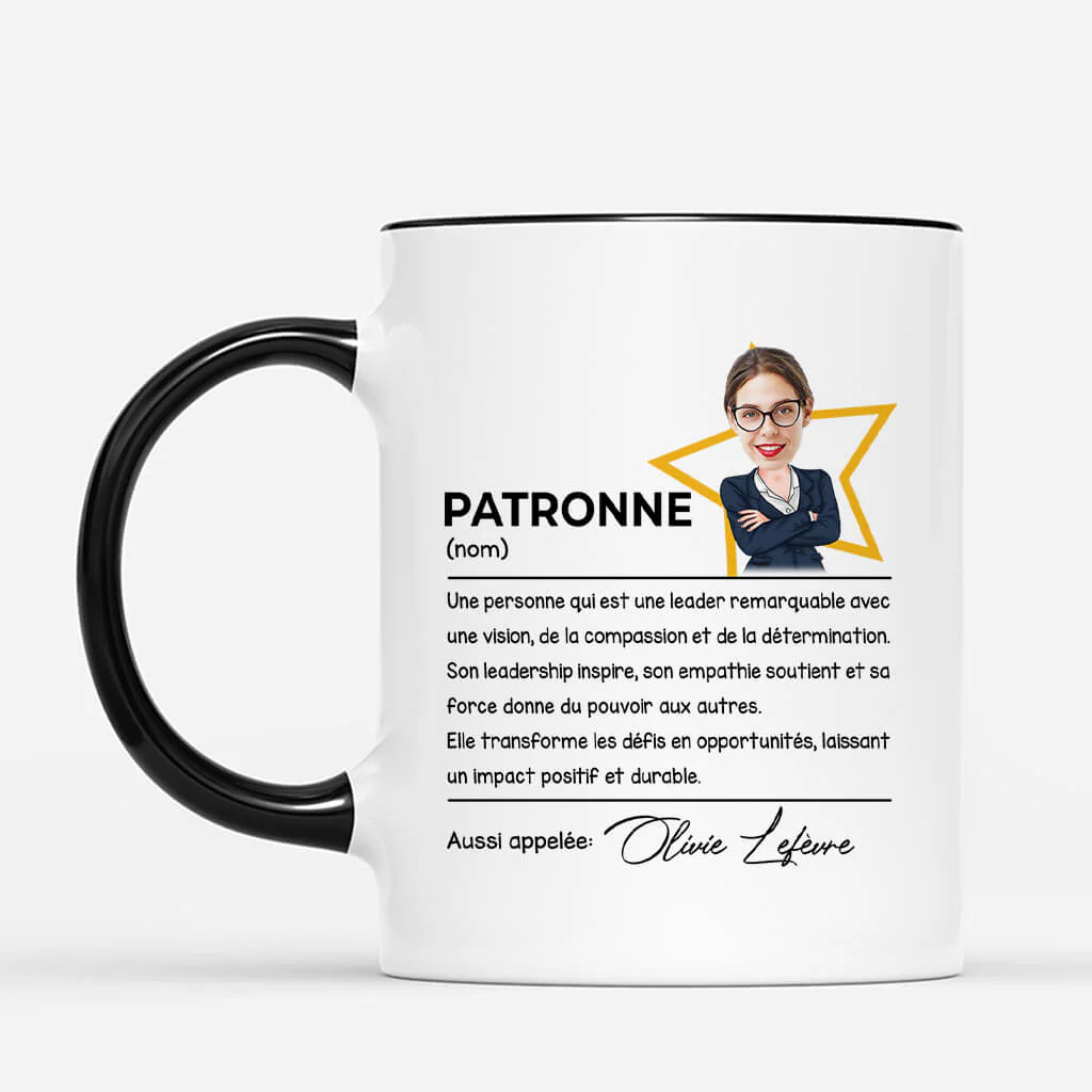 Mug collègue personnalisé – Définition de patronne - Image 2