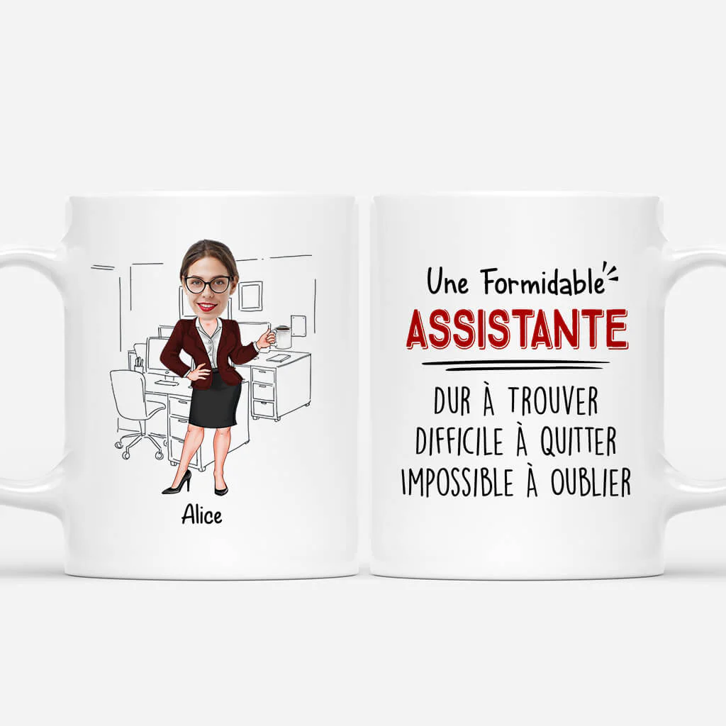 Mug personnalisé collègue amie - Formidable assistante