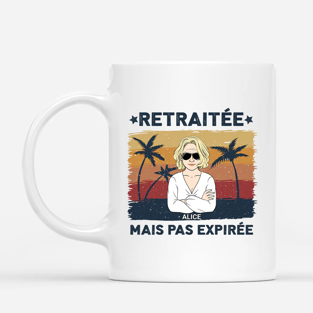 Tasse Retraite Femme - Retraitée Mais Pas Expirée - Femme Personnalisé