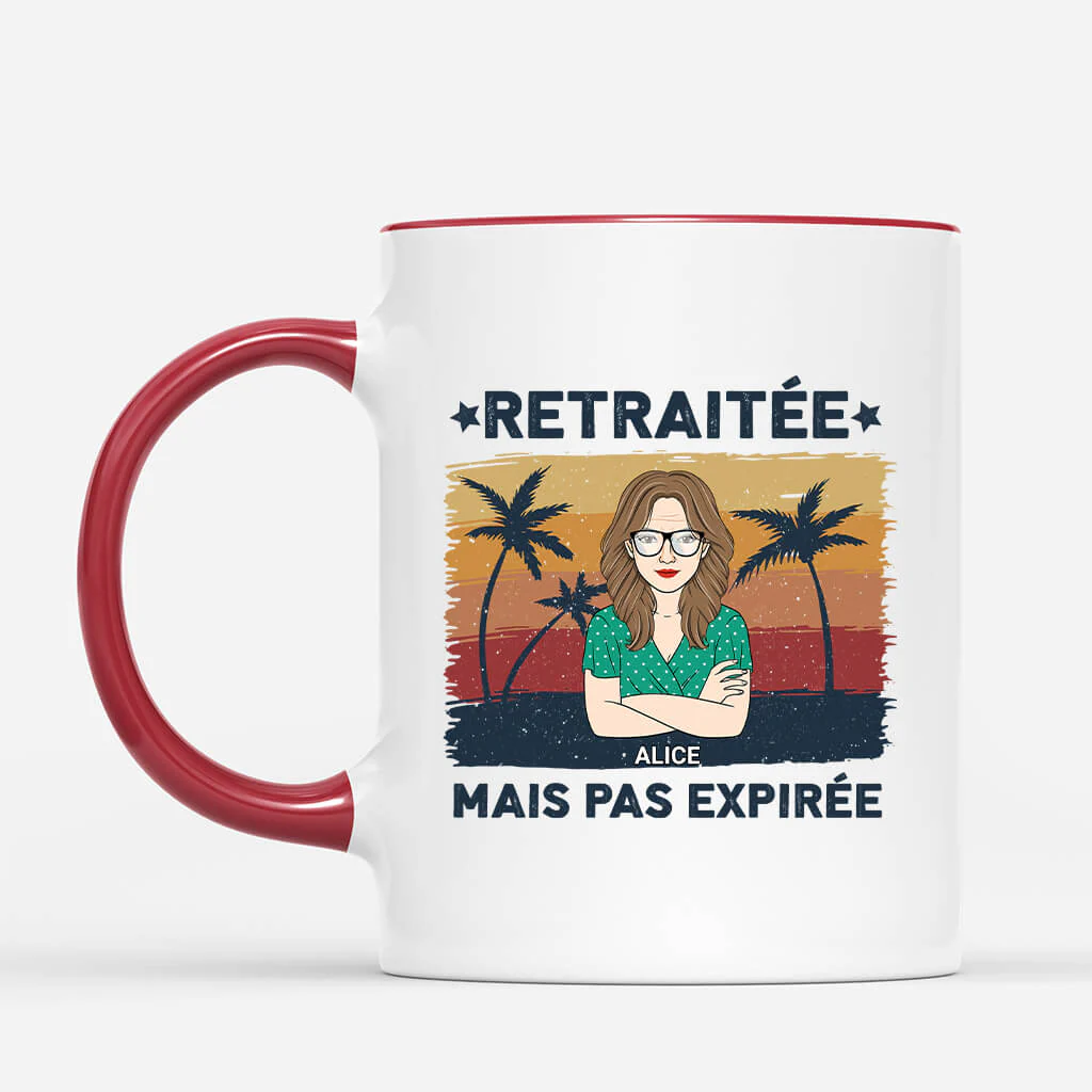 Tasse Retraite Femme - Retraitée Mais Pas Expirée - Femme Personnalisé - Image 2