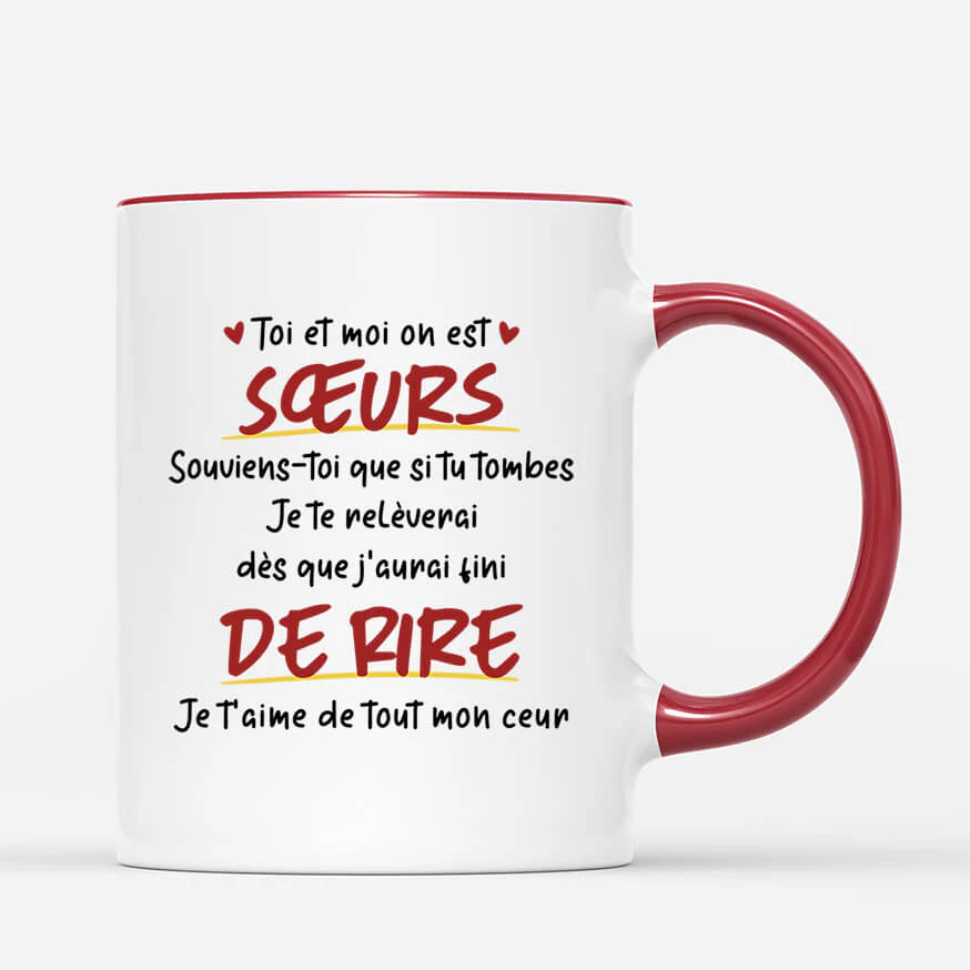 Mug Personnalisé Meilleure Amie | Toi et Moi On Est Sœurs - Image 3