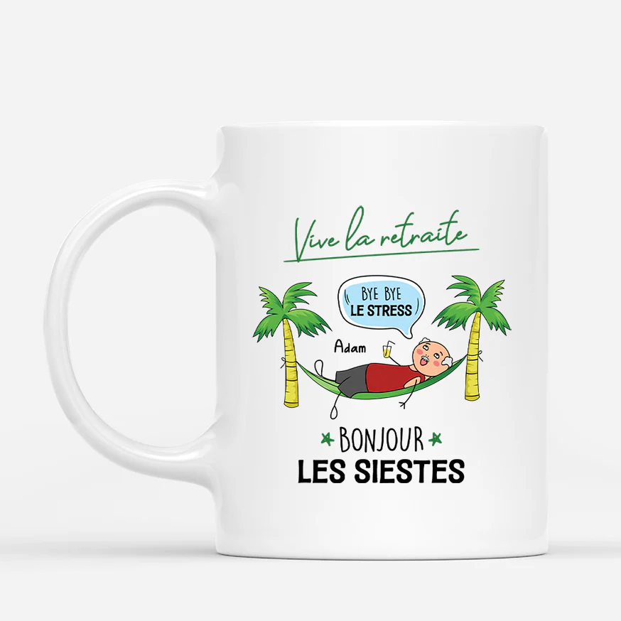 Mug Personnalisé Retraite - Vive La Retraite