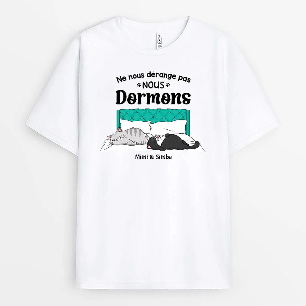 Tee Shirt Personnalisé Humour – Ne Nous Dérange Pas, Nous Dormons