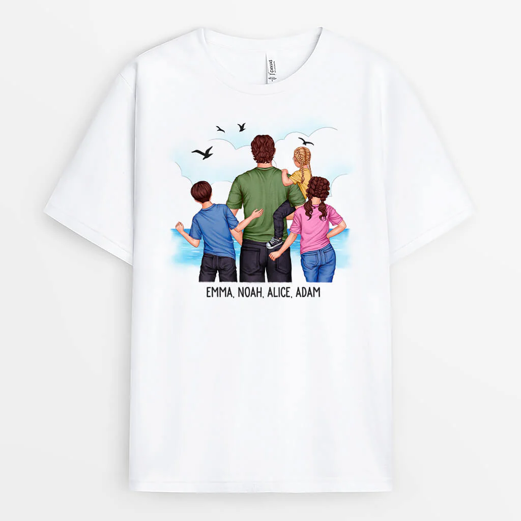 T Shirt Personnalisé Papa | Nos Liens Précieux Bord De Mer