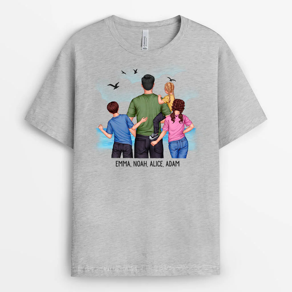 T Shirt Personnalisé Papa | Nos Liens Précieux Bord De Mer - Image 2