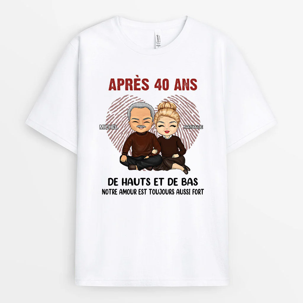 Tee Shirt Personnalisé Couple - Notre Amour Toujours Fort