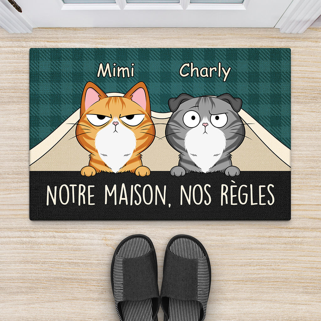 Paillasson Maison De Famille Personnalisé – Nos Règles - Image 2